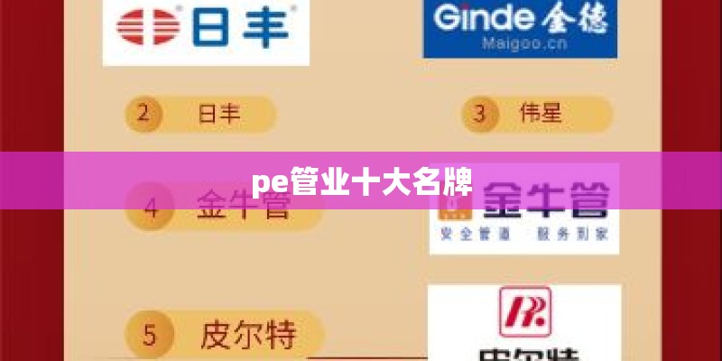pe管业十大名牌