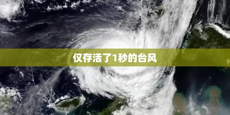仅存活了1秒的台风